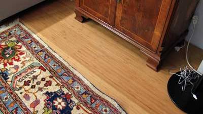 Bambusparkett in Hochkantlamellen (Vertikalbambus) format