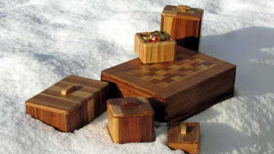 Faserbambus Boxen, Schattulen, Andenkenboxen, Schmuckkästchen, Aufbewahrungsboxen und Gedächtnisschachteln